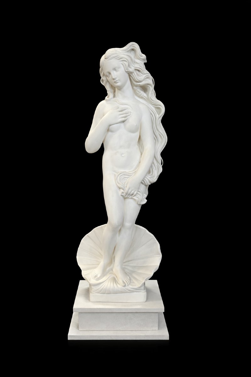 Marble Sculpture - Venus Anadyomene - Birth Of Venus - Circa 1900-photo-4