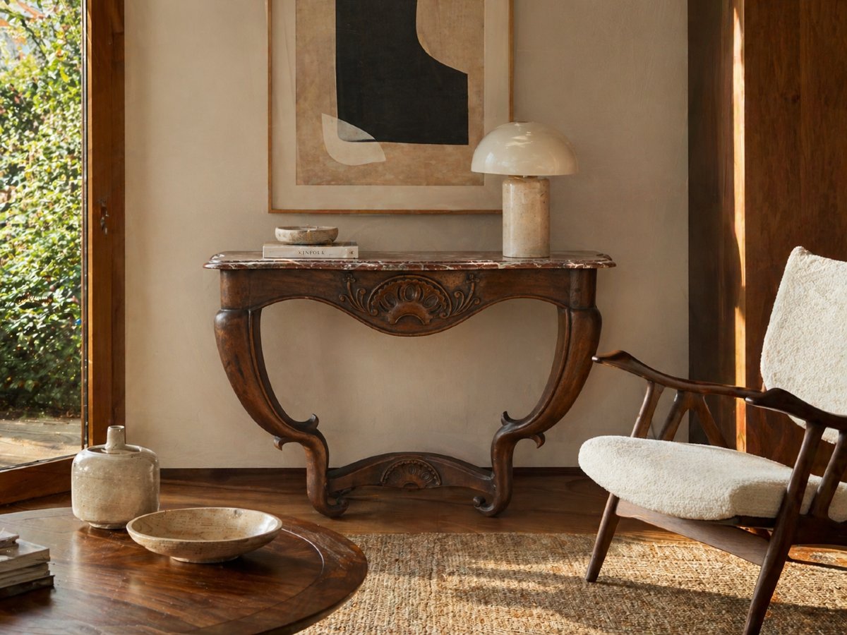 console en noyer 18th-photo-3