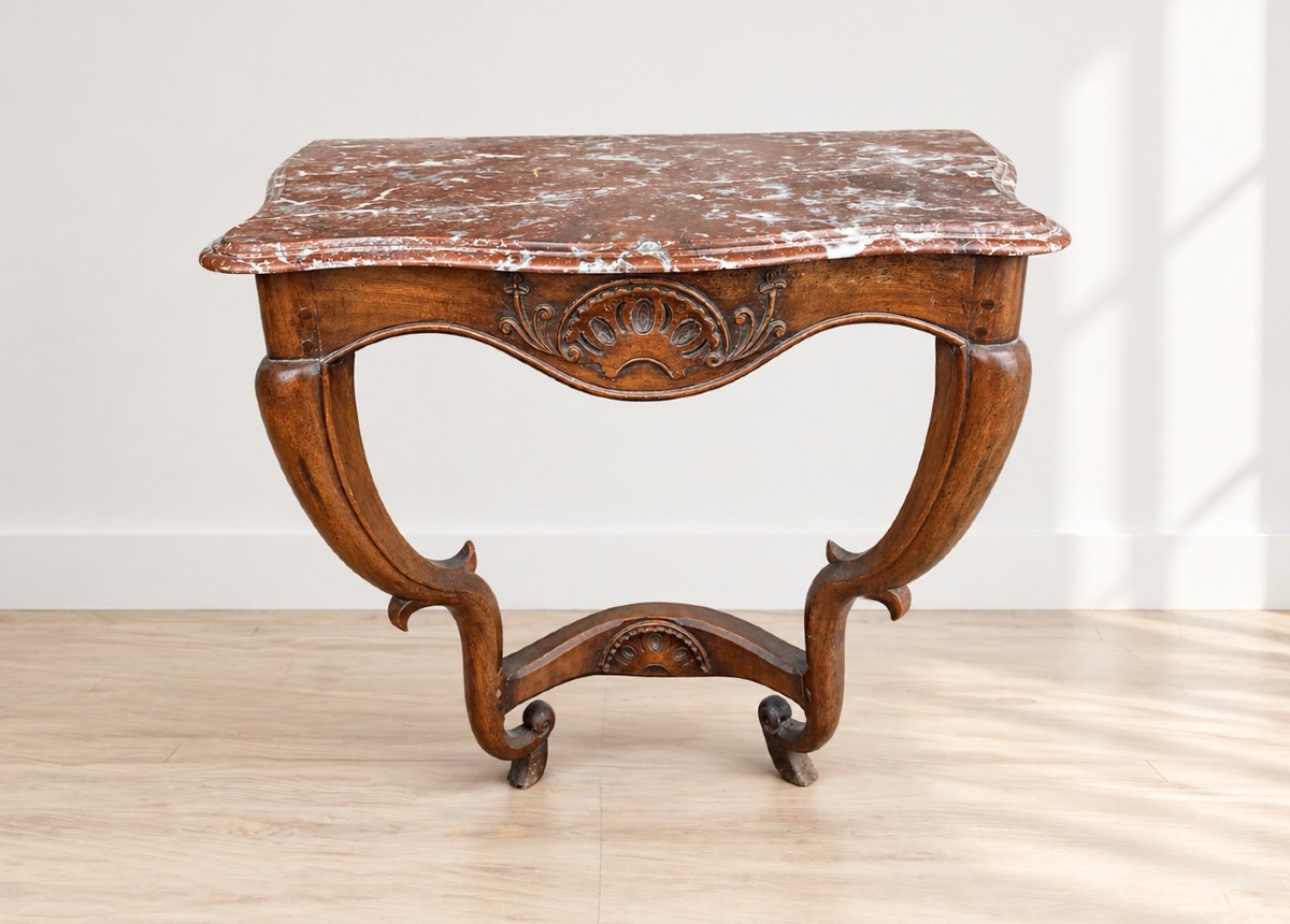 console en noyer 18th