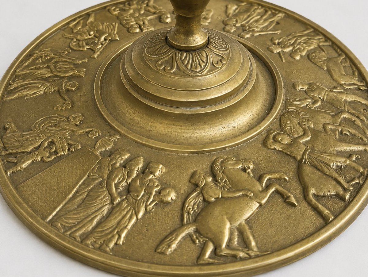 Second Empire Gilt And Patinated Bronze Desk Inkwell-photo-3
