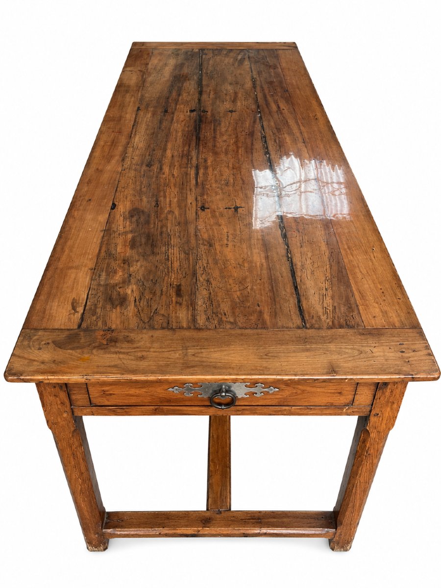 Farm Table In Fruitwood, Antique Work From The 18th Century-photo-3