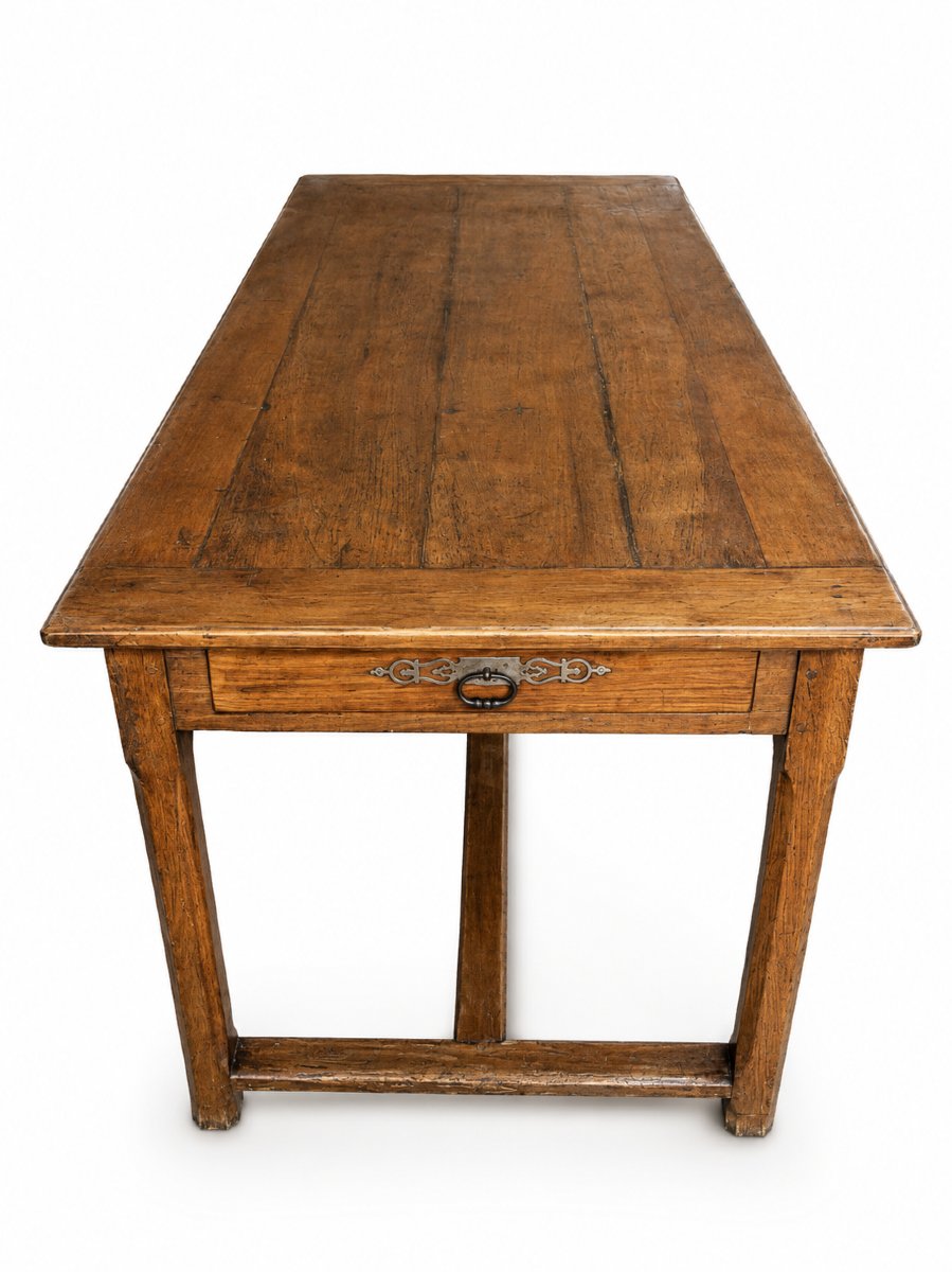 Farm Table In Fruitwood, Antique Work From The 18th Century-photo-1