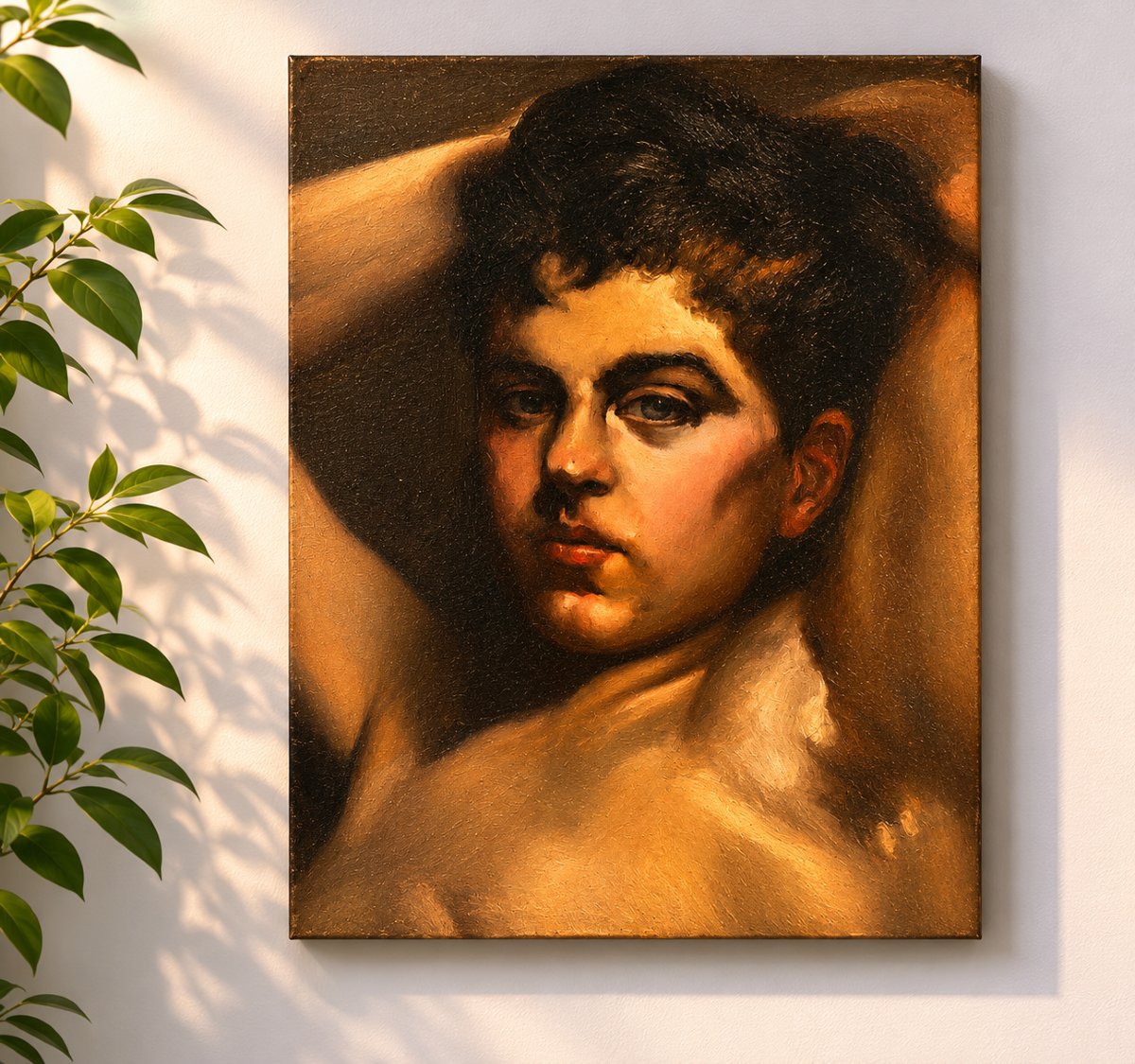 Portrait Of A Young Man - Italian School Of The 19th Century-photo-4