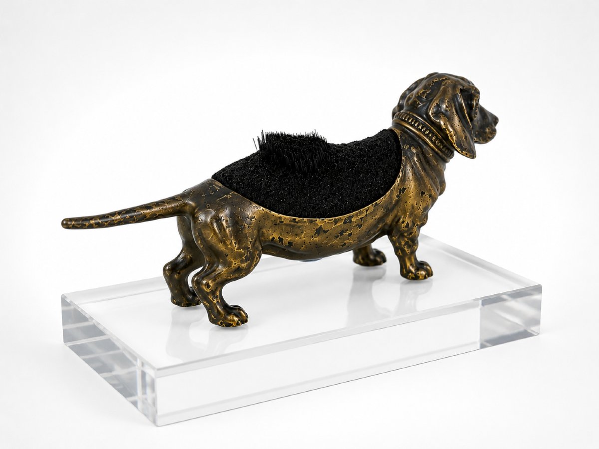 Charming Viennese Bronze Wiper Featuring A Dachshund-photo-4