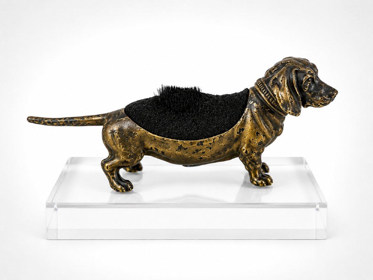 Charming Viennese Bronze Wiper Featuring A Dachshund-photo-1