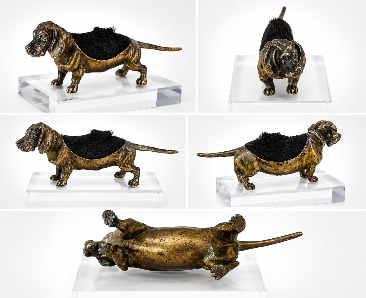 Charming Viennese Bronze Wiper Featuring A Dachshund-photo-2