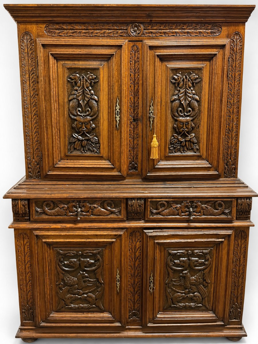 Carved Walnut - Restored In Our Workshops.