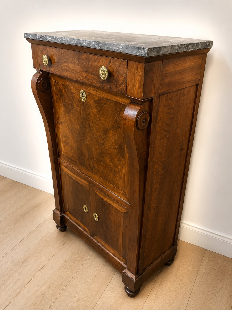Empire Period Secretary With Flap-photo-3