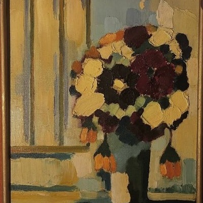 Claude Desseaux: Flowers In A Green Pot-photo-2