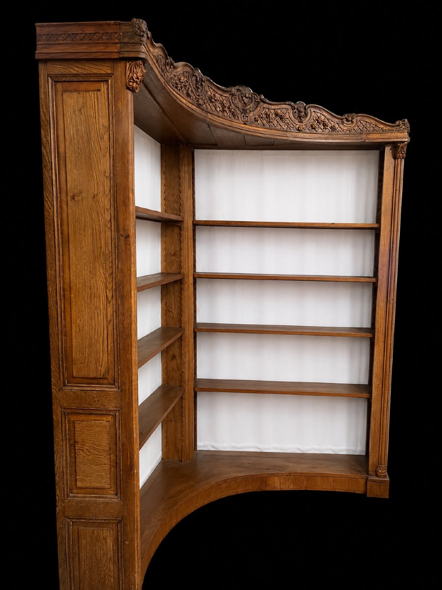 Regency-style Corner Bookcase – 1930s-photo-2