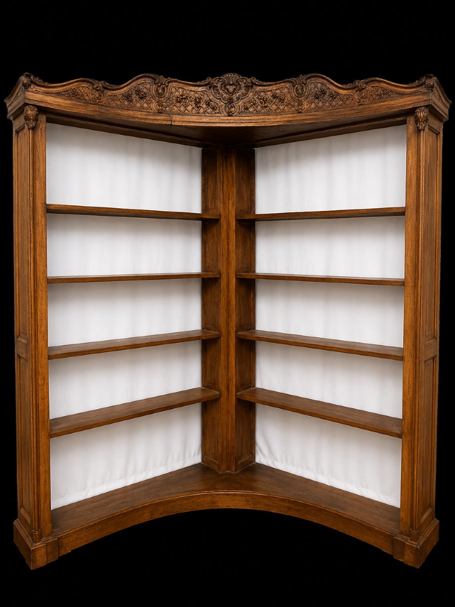 Regency-style Corner Bookcase – 1930s