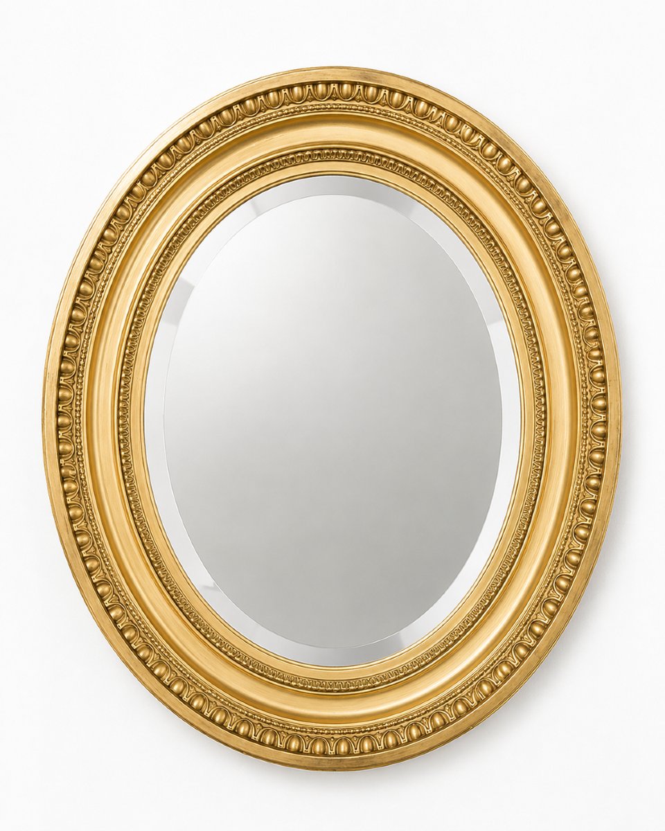 Miroir ovale de style Louis XVI – Époque Napoléon III-photo-2