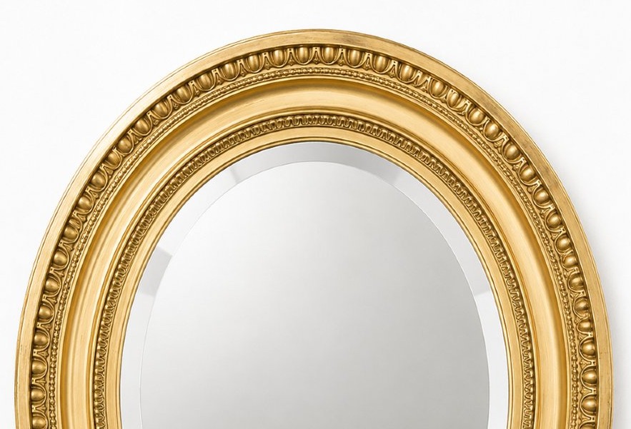 Miroir ovale de style Louis XVI – Époque Napoléon III-photo-3