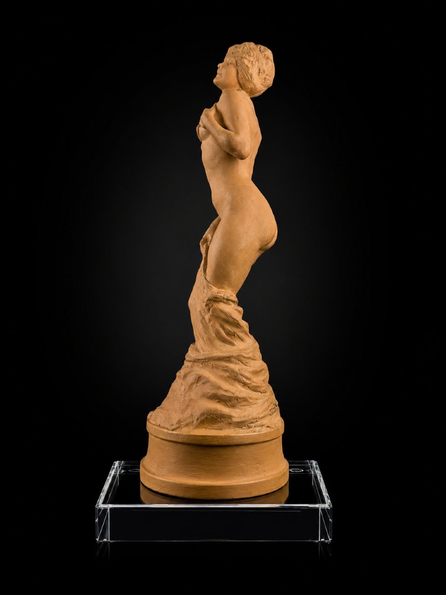 Joé Descomps (1869-1950) – La Malicieuse – Terre cuite-photo-3