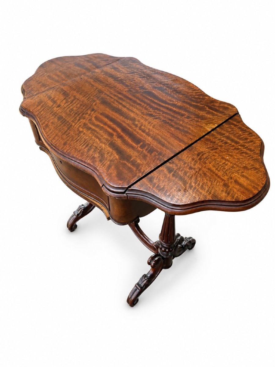 Table à ouvrage d'époque Louis-Philippe en acajou de Cuba  France, vers 1840-photo-1