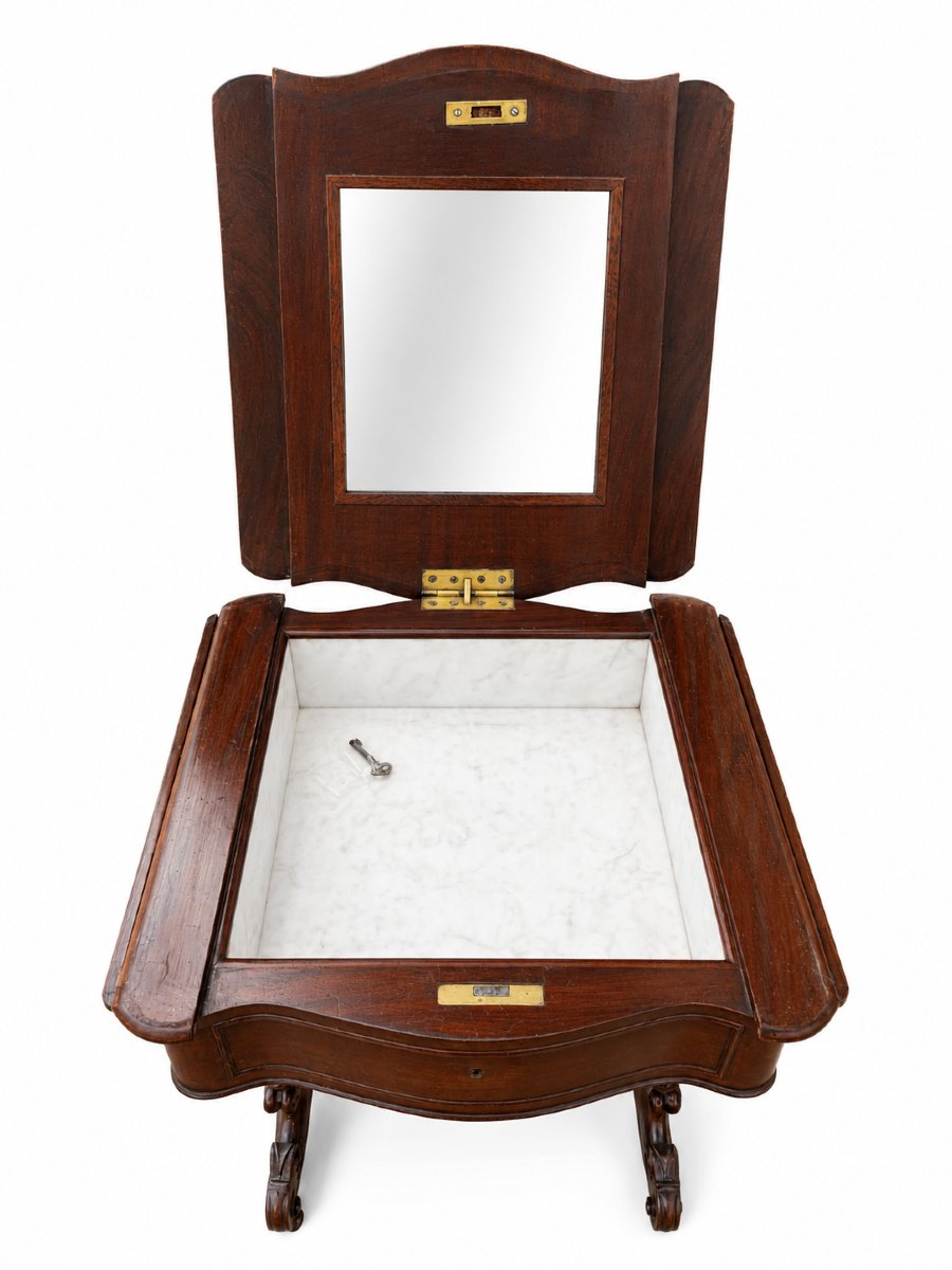 Table à ouvrage d'époque Louis-Philippe en acajou de Cuba  France, vers 1840-photo-2