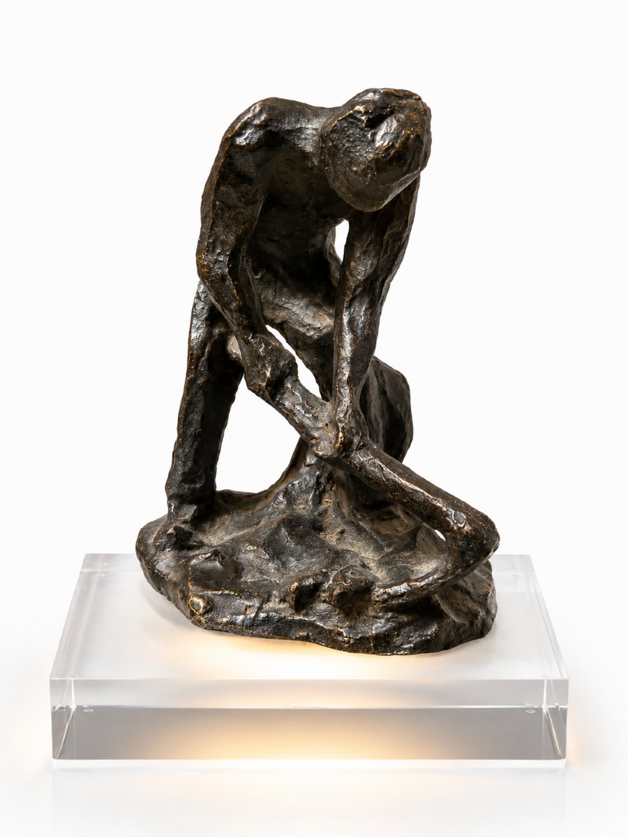 Aimé-jules Dalou (1838–1902) *the Peasant With A Hoe* (or *standing Hoeer*) Lost-wax Bronze,-photo-3