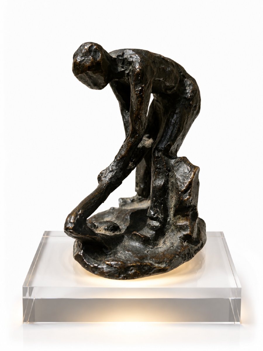 Aimé-jules Dalou (1838–1902) *the Peasant With A Hoe* (or *standing Hoeer*) Lost-wax Bronze,-photo-4