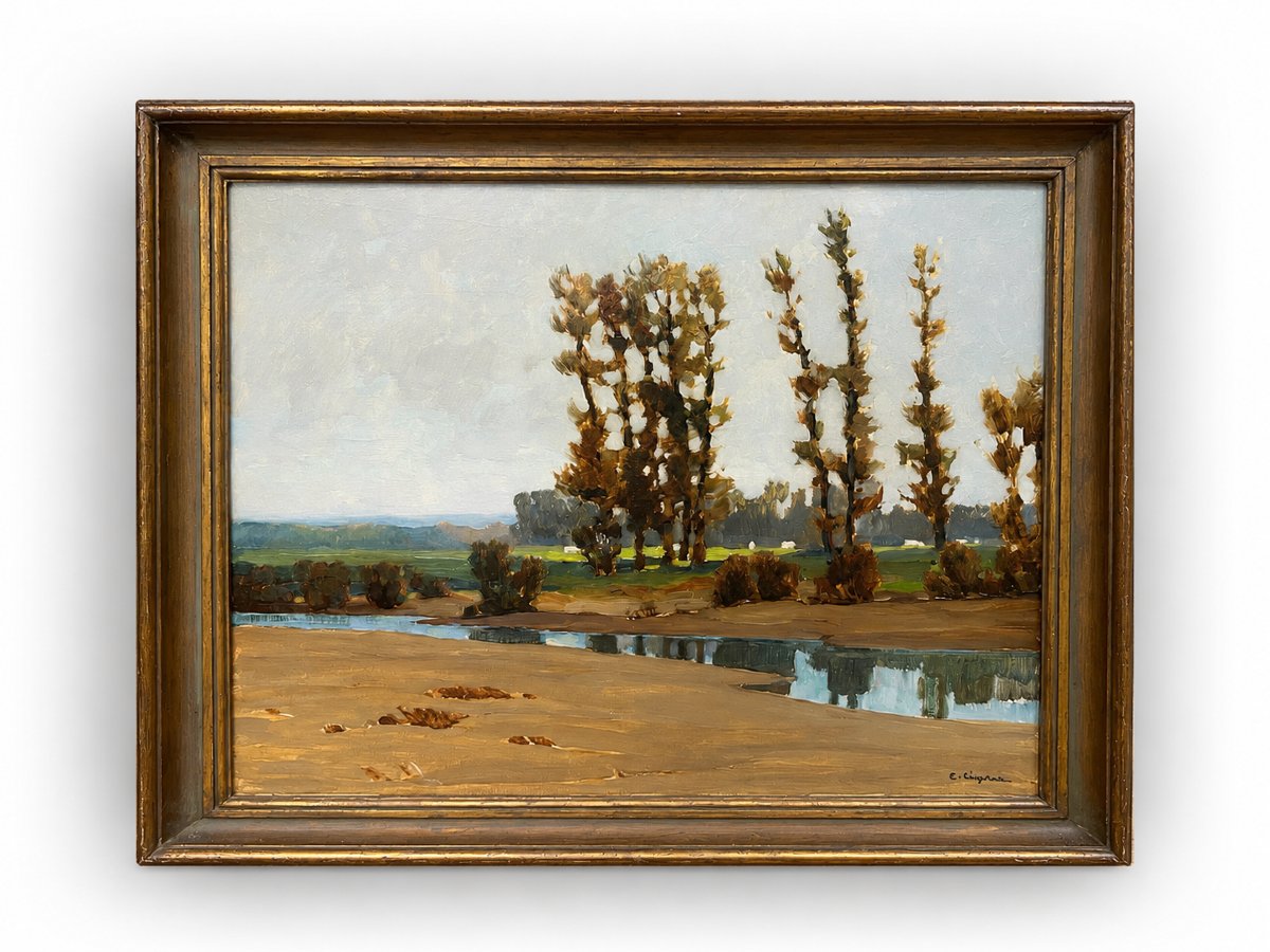Jean Camille Cipra (1892-1952) – Paysage de rivière