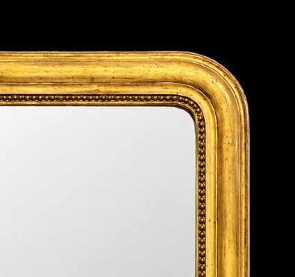 miroir Louis-Philippe en bois doré – Époque milieu XIXᵉ siècle-photo-2