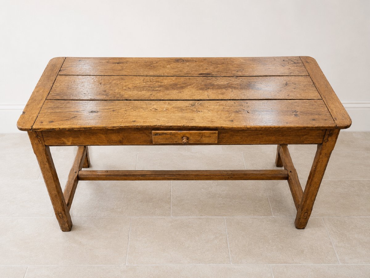 Light Oak Farmhouse Table – 18th Century-photo-3
