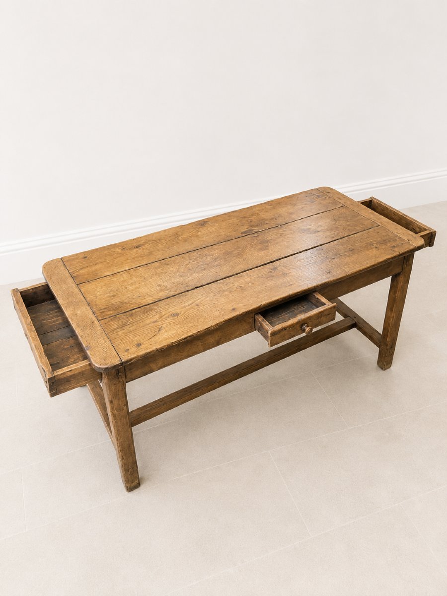 Light Oak Farmhouse Table – 18th Century-photo-4