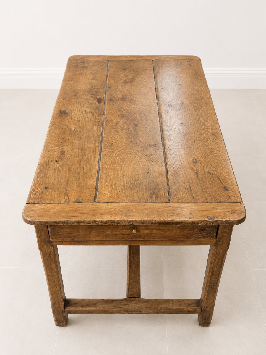 Light Oak Farmhouse Table – 18th Century-photo-1