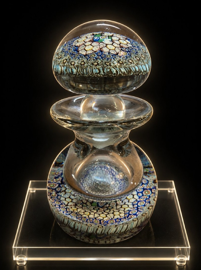 Murano Crystal Perfume Bottle, Millefiori Design – Late 19th Century