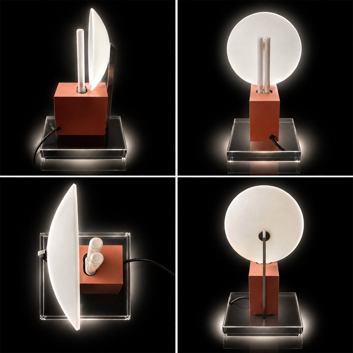 Sabine Charoy (1937-) – Lampe de table modèle 10606, édition Verre & Lumière-photo-1