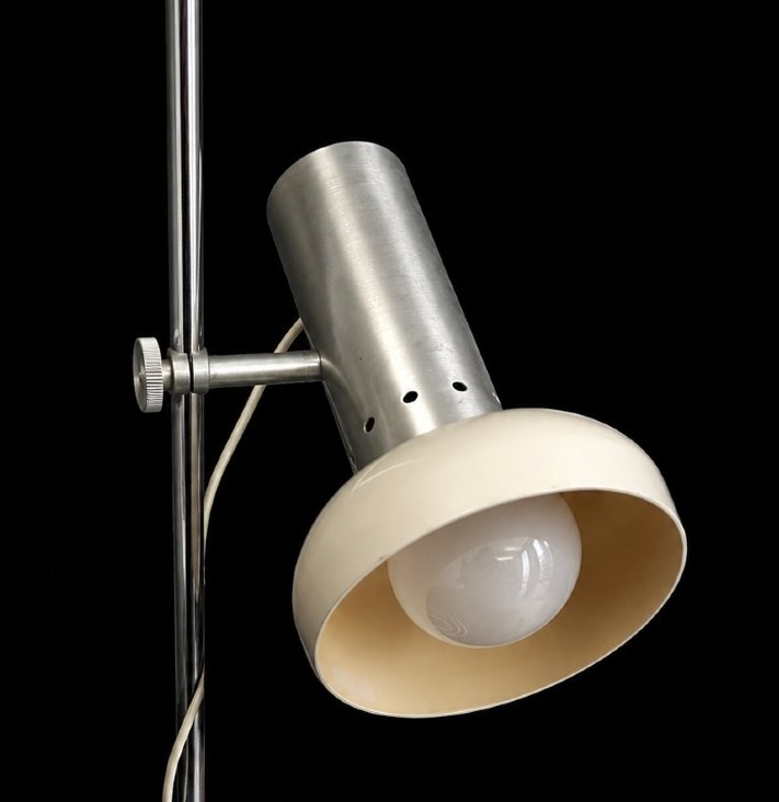 Lampe de bureau moderniste en acier chromé et métal laqué – Allemagne de l'Ouest, vers 1970-photo-3