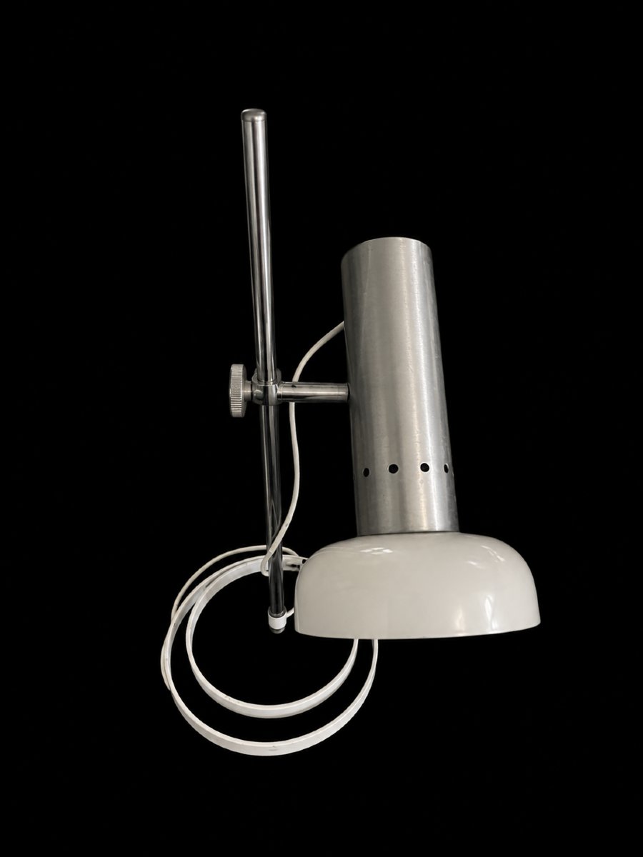 Lampe de bureau moderniste en acier chromé et métal laqué – Allemagne de l'Ouest, vers 1970-photo-4