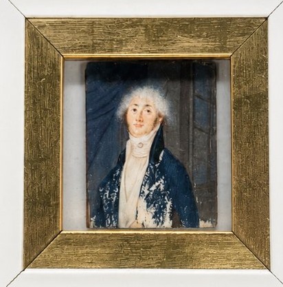 Miniature Portrait Of A Gentleman On Ivory – Directoire/consulate Period, Late 18th Century 