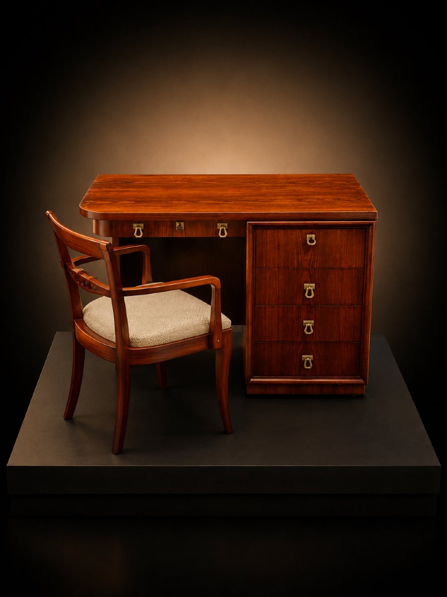  bureau Art déco en palissandre de Rio – Vers 1930-photo-2