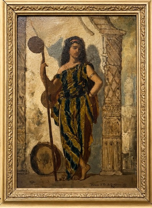 Frédéric Jean-Louis Van de Kerkhove (1862-1873) – Jeune musicienne orientaliste-photo-4
