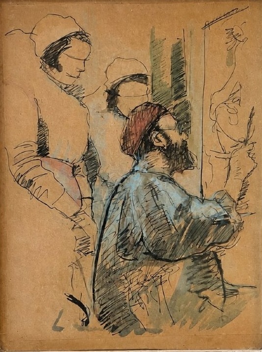 Studio Drawing Attributed To The Circle Of Gaston Larrieu – French School, Mid-20th Century