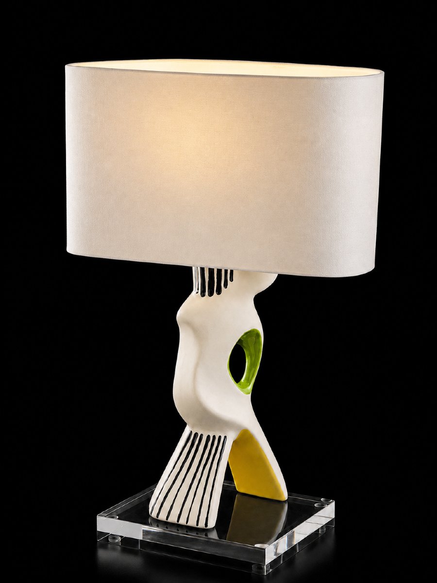 Lampe en céramique attribuée à Roger Capron – Vallauris, vers 1960-photo-3