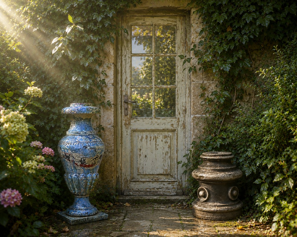 Grande urne de jardin en zinc peint – XIXᵉ siècle – -photo-3