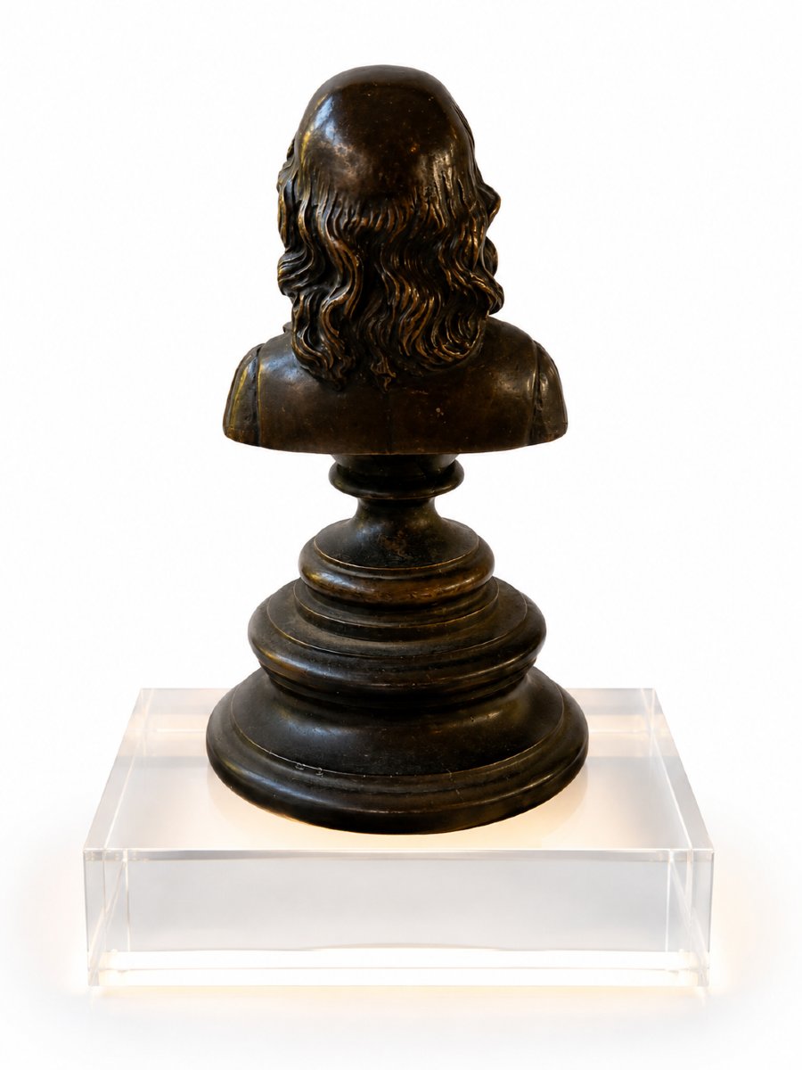Buste en bronze de Pierre-Jean de Béranger – Fin du XIXᵉ siècle-photo-2