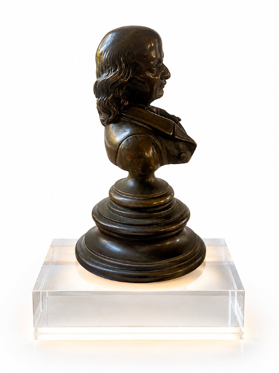 Buste en bronze de Pierre-Jean de Béranger – Fin du XIXᵉ siècle-photo-4