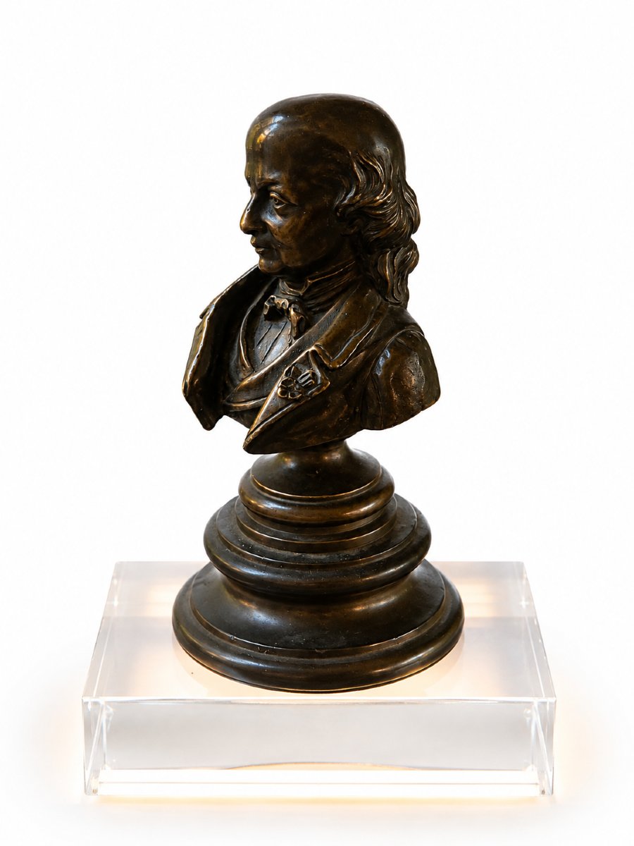 Buste en bronze de Pierre-Jean de Béranger – Fin du XIXᵉ siècle