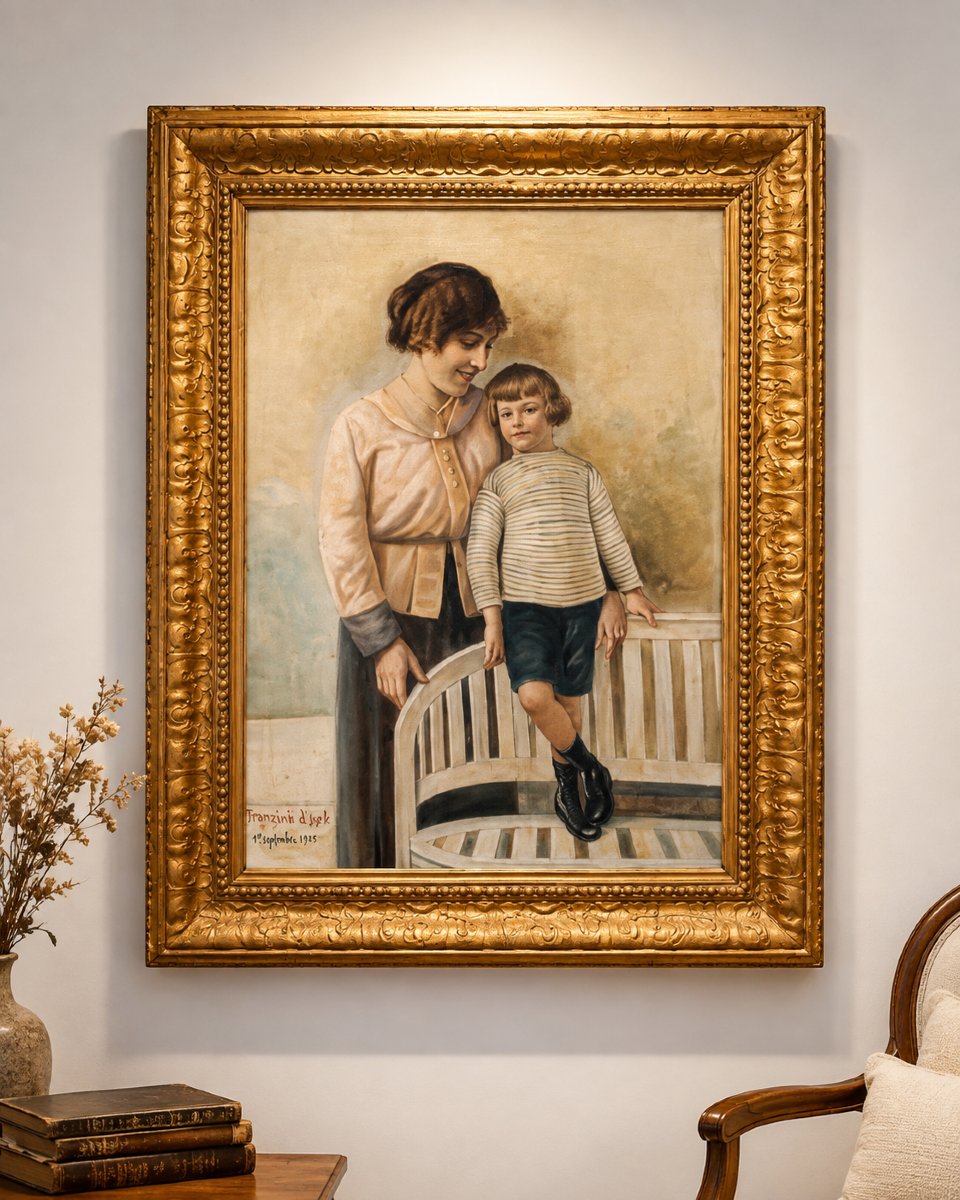 Family Portrait By Charles-henri-michel Franzini D’issoncourt, September 1, 1925  Hst