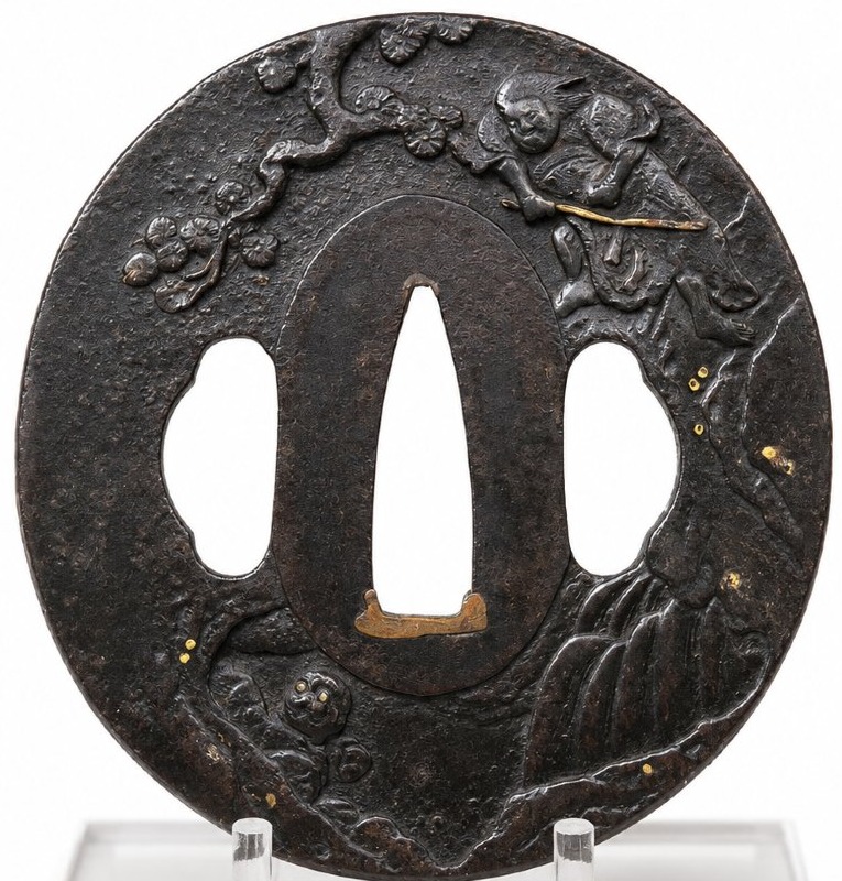 Japanese Iron Tsuba – Dragon And Tiger-photo-3