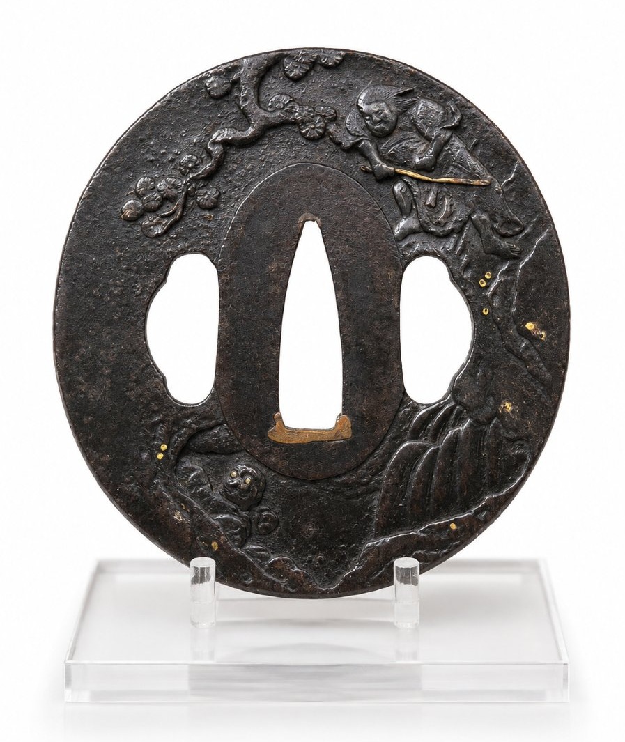 Japanese Iron Tsuba – Dragon And Tiger