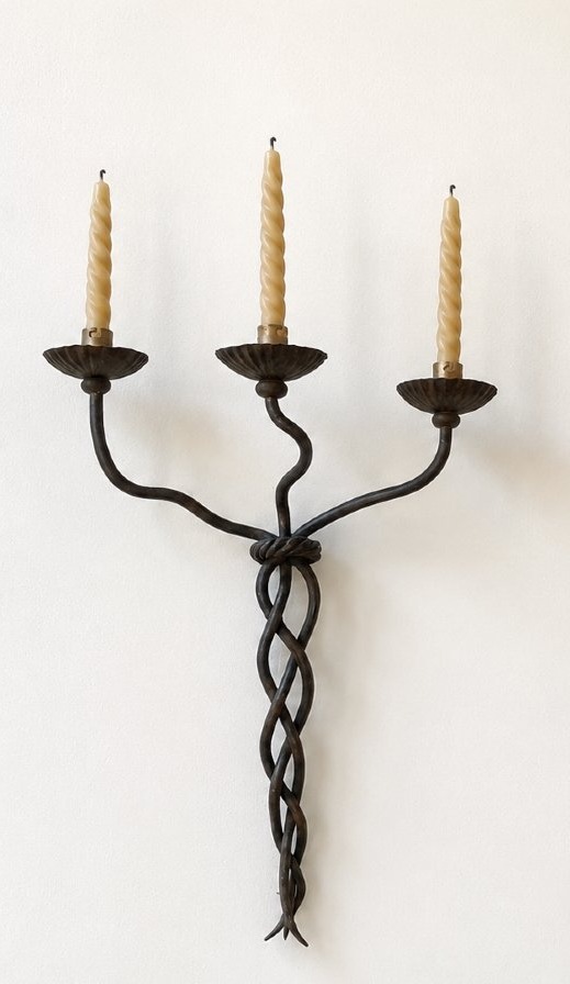 Pair Of Wrought-iron Wall Sconces – 1950s-photo-2