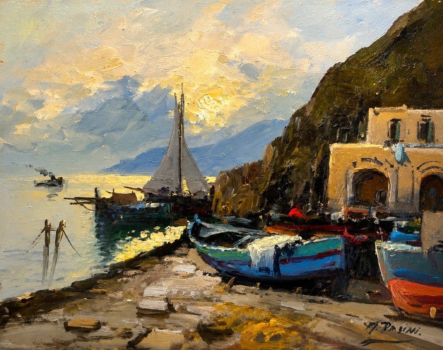 A. Parini: Mediterranean Sea, Fishing Port-photo-2