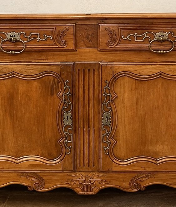 Saintonge-style Wedding Sideboard Made Of Cherry Wood—18th Century-photo-2