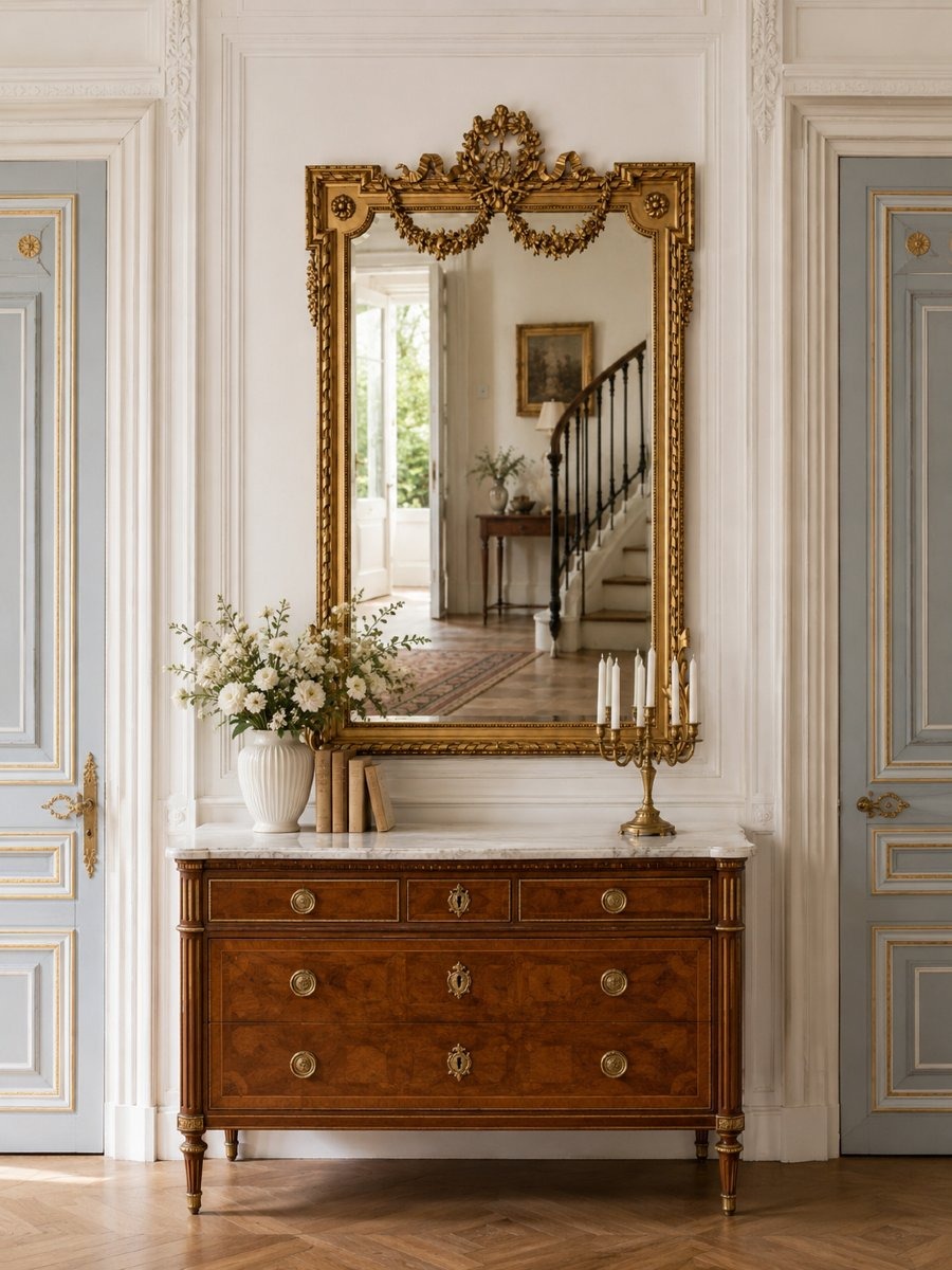Large Louis XVI Mirror, Napoleon III Period-photo-4