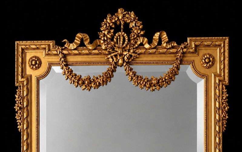 Large Louis XVI Mirror, Napoleon III Period-photo-3