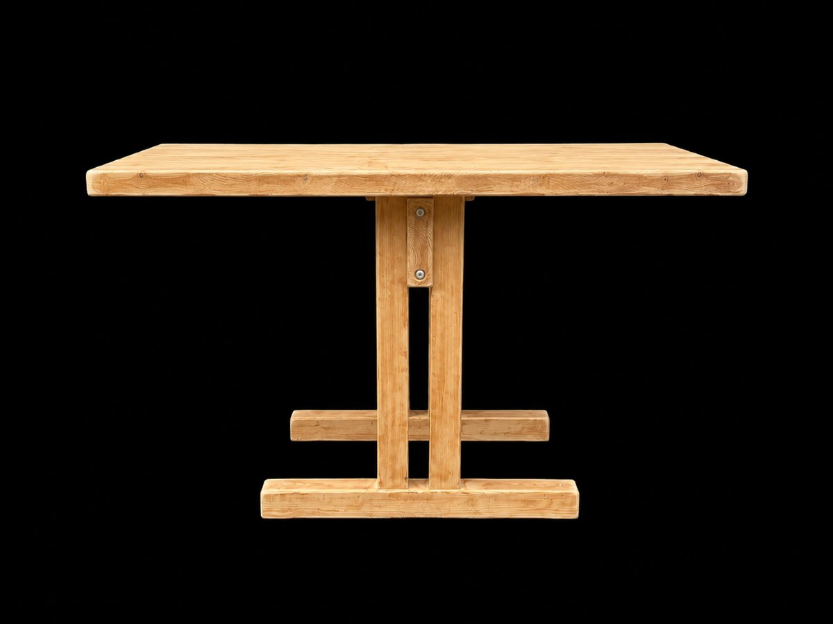 Charlotte Perriand — Solid Pine Table For Les Arcs, Circa 1970–1975-photo-4