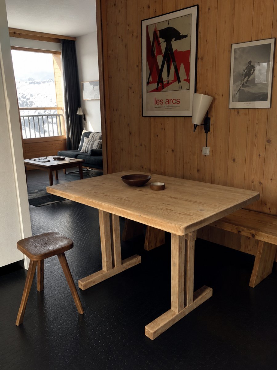 Charlotte Perriand — Solid Pine Table For Les Arcs, Circa 1970–1975-photo-1